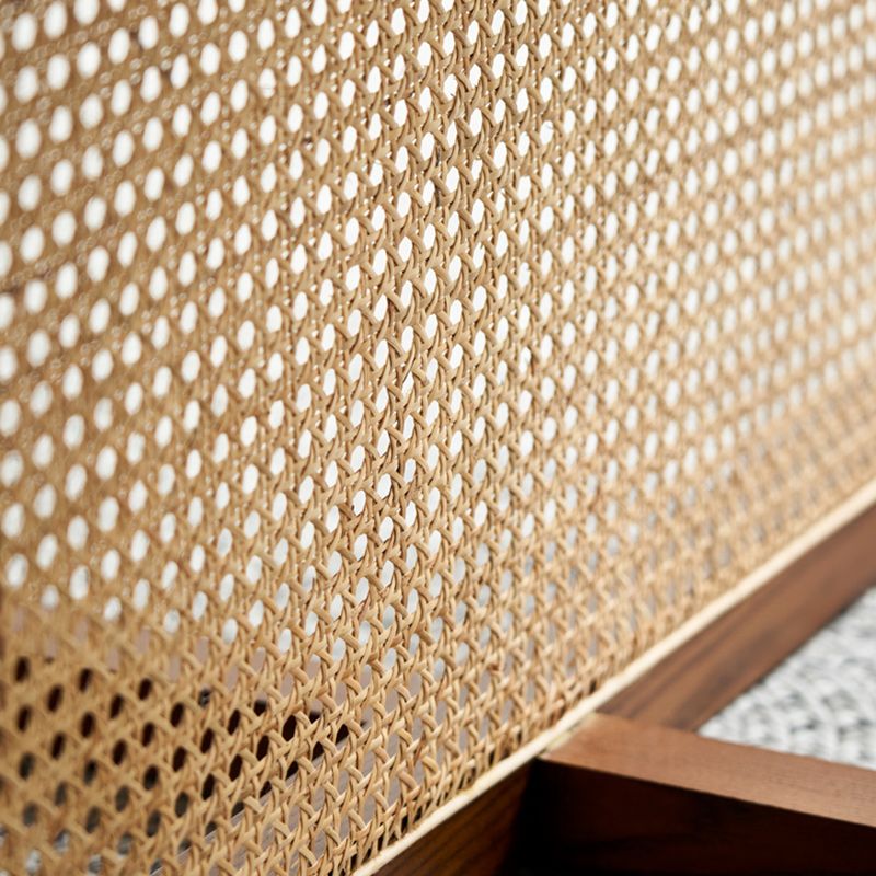 Solid Wood Dining Set 1/2/5 Pcs Round Rattan Dining Table and Chairs