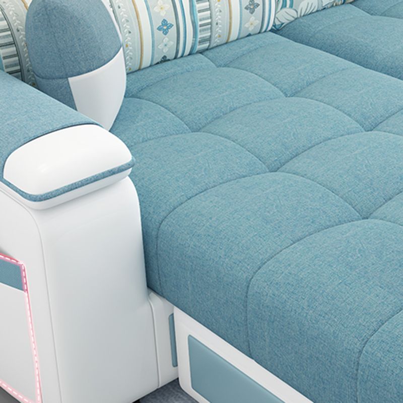 Sloped Arms L-Shape High Back Sofa 106.3"L x 57"W x 35.43"H Sectionals with Storage