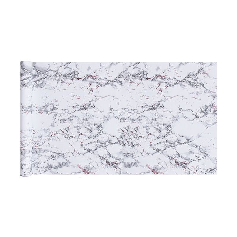 Water-Resistant Marble Effect Wallpaper Vinyl Minimalist Wall Covering for Bathroom Decor, Easy to Remove