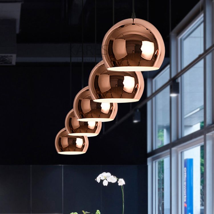 Eenvoud gearceerde hangende plafondlicht metalen eetkamer in de verlichting hanger in roségoud