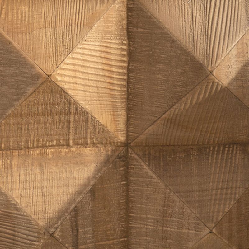 Rustic End Slide Table Living Room Distressed Brown Solid Wood Accent Side Table