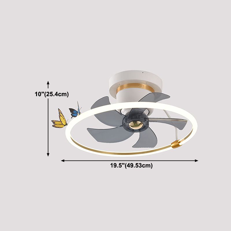 Lampe à fans rotatif à 360 degrés à 360 degrés Minimaliste Metal Bedroom Semi Flush Mount Light Light