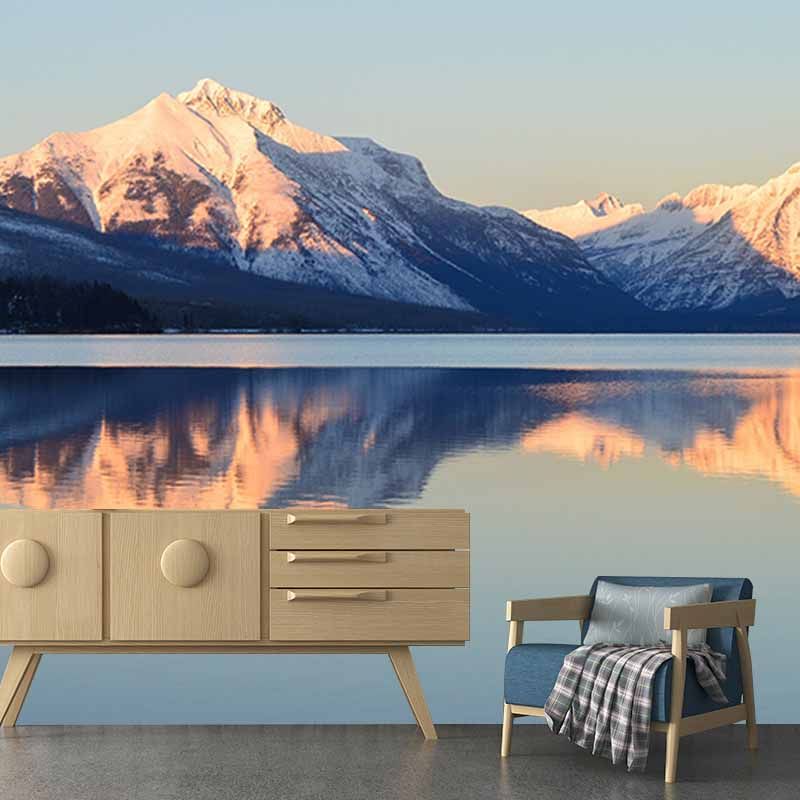 Modern Style Photography Wall Mural Wallpaper Mountain Range Bedroom Wall Mural