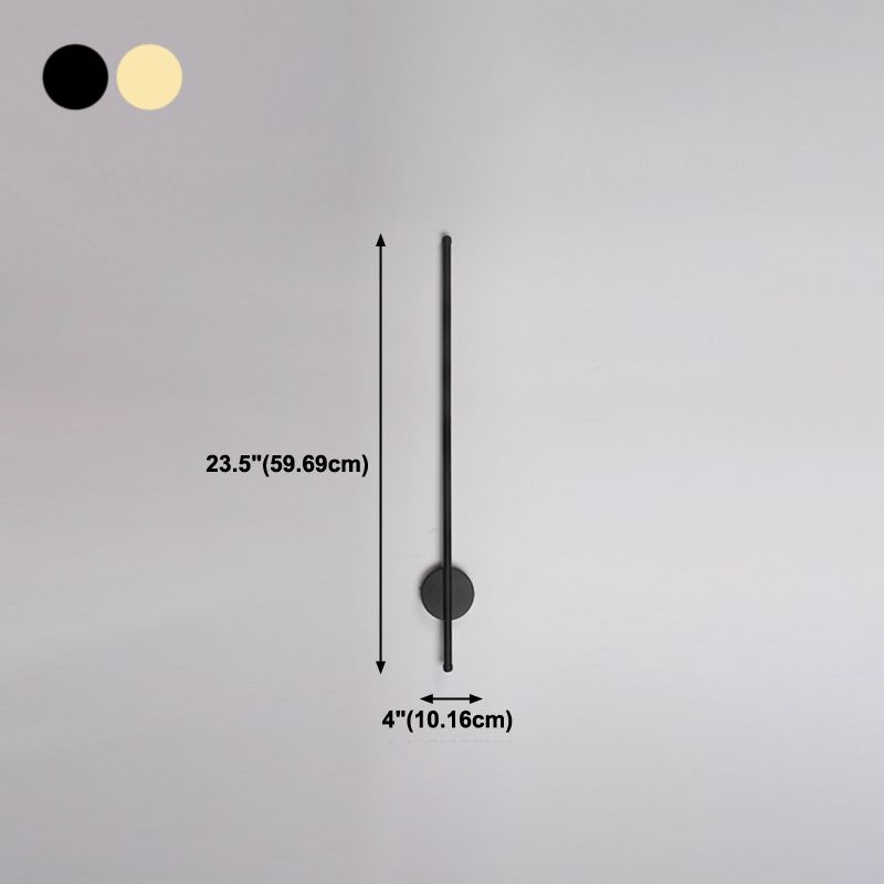 Modern Style Linear Sconce Light Fixture Metal 1 Light Wall Mounted Lighting