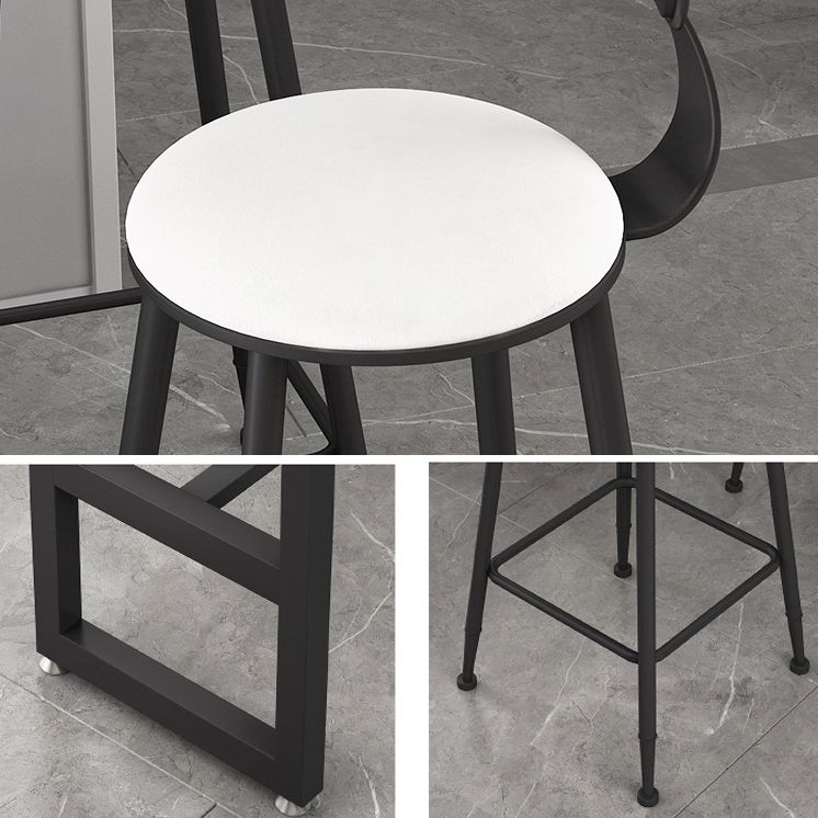 1/3/5 Pieces Modern Rectangle Sintered Stone Counter Table with High Stools