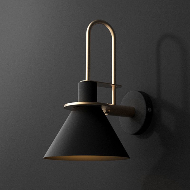 Contemporary Simplicity Conical Wall Mounted Lights Metallic Wall Mounted Lamp for Bedside