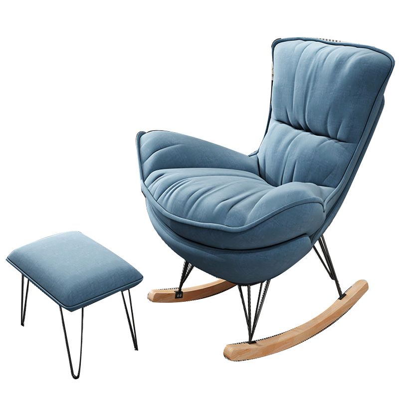 Modern Indoor Nursery Sofa Rocking Chair Living Room Rocking Chair with Ottoman