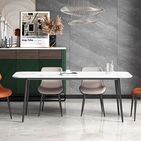 Modern Armless Dining Chairs Faux Leather Wingback Dining Side Chair