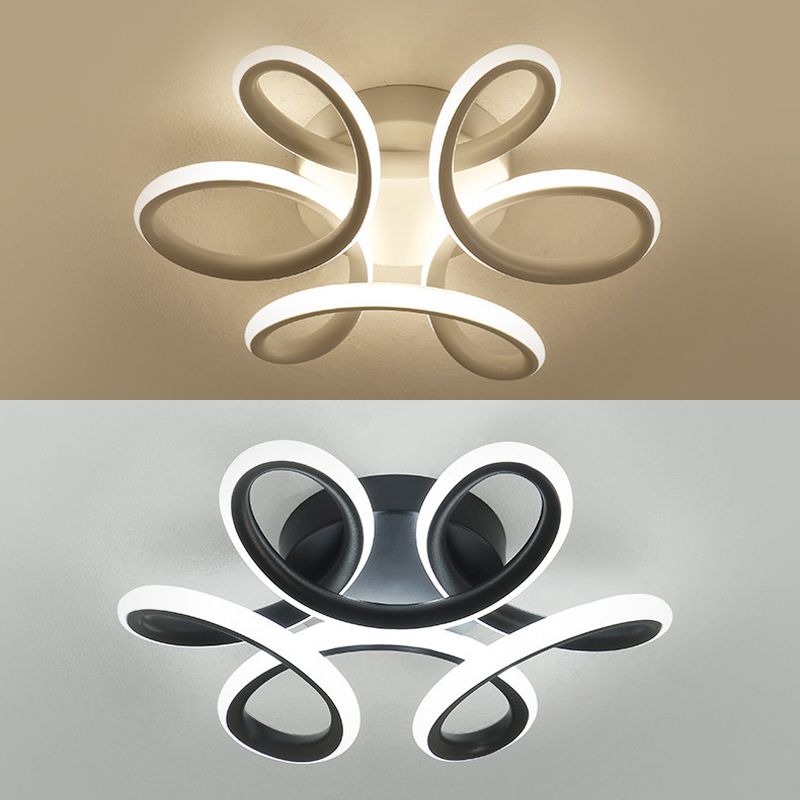 Moderne minimalistische LED-plafondlamp smeedijzeren lineaire inbouw met acryl kap