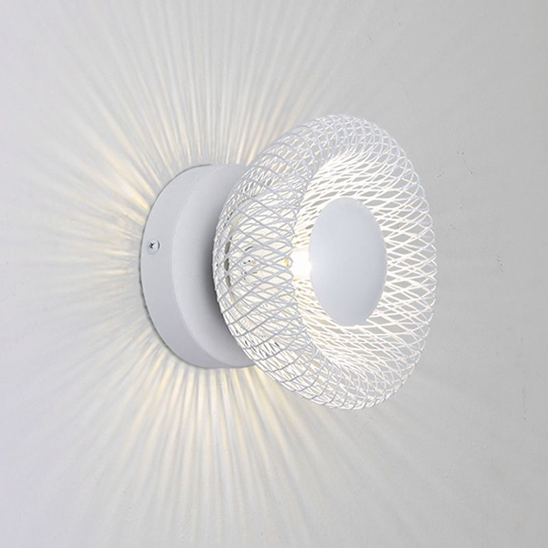 Contemporary Wall Lamp Black Metal Sconce Lighting for Bedroom