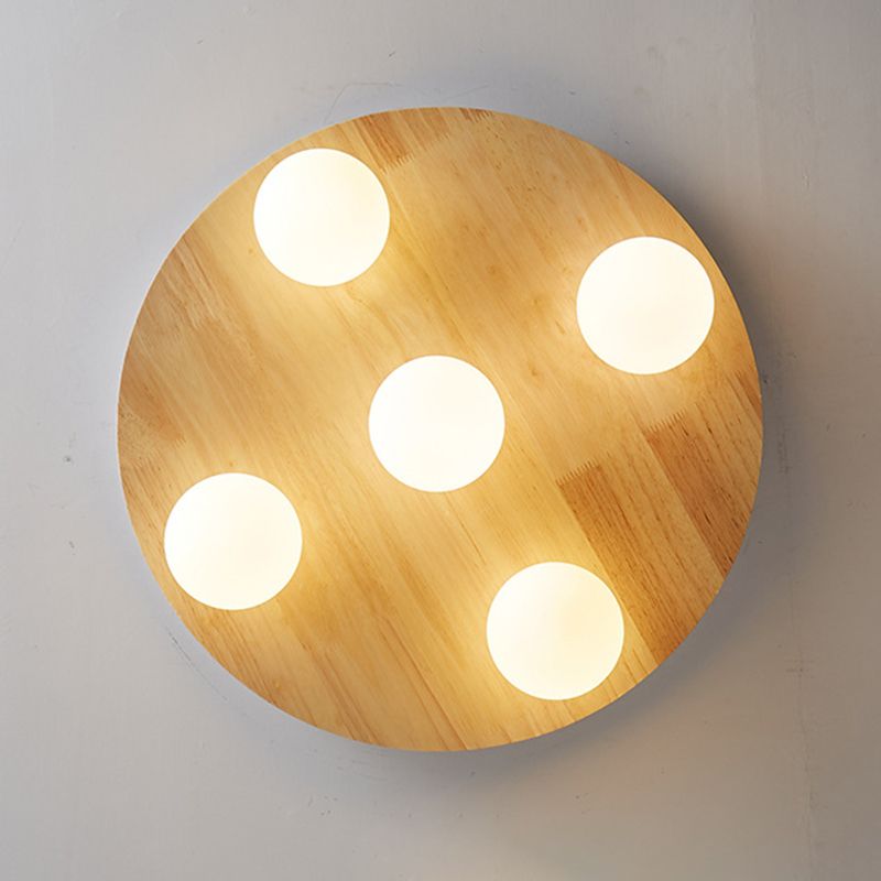 Luminaires de plafond semi-affleurants géométriques en verre opale, lampe Semi-affleurante de Style moderne pour chambre à coucher