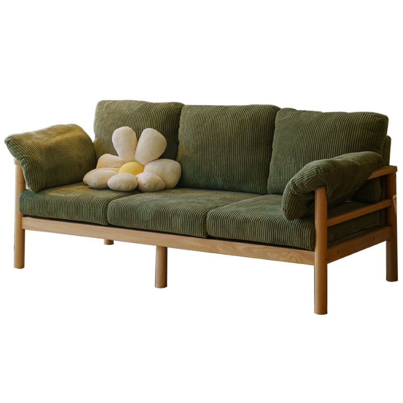 Tropical 3 Seater Corduroy Sofa 33.46" Wide Pillow Top Arm Sofa