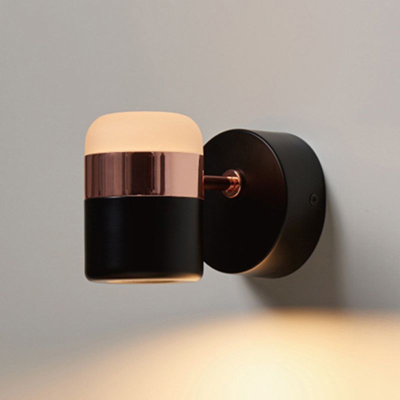 Shaded Wall Mount Light Fixture Simple Metal 1 Light Wall Mount Lamp
