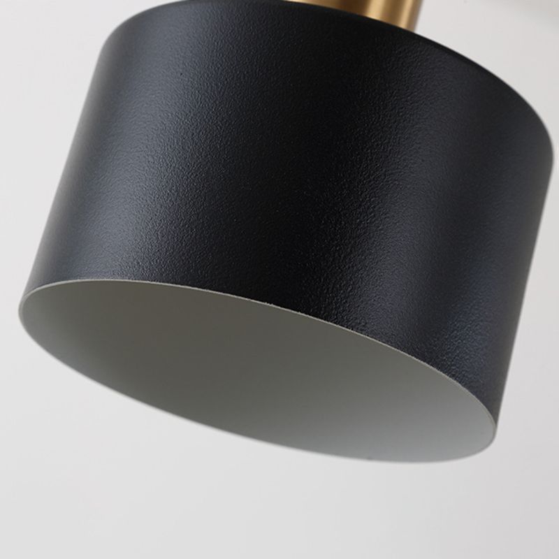 7.87" H 3-Light Modern Cluster Cylinder Kitchen Island Ceiling Light Metal Hanging Light