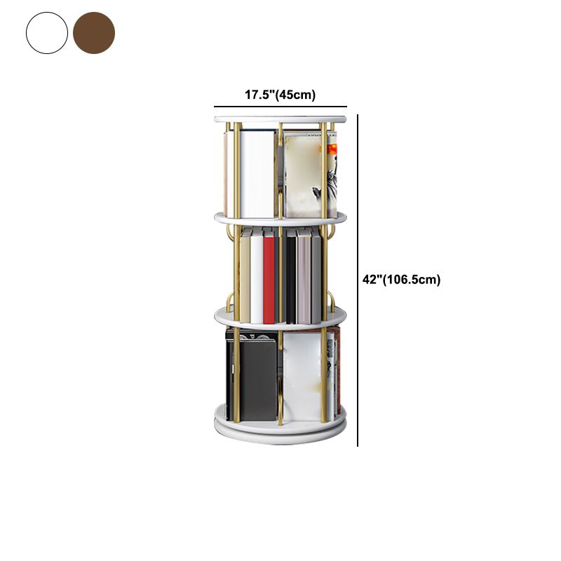 Nordic Geometric Bookcase Rotatable Study Room Storage Bookshelf