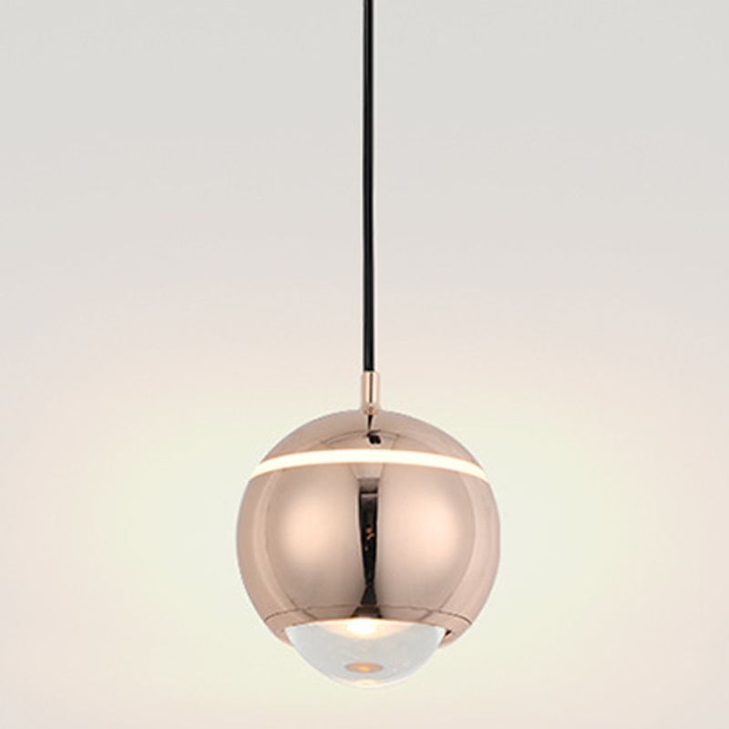 Spherical Shape Hanging Lighting Modern Style Metal 2 Light Hanging Lamp for Bedroom