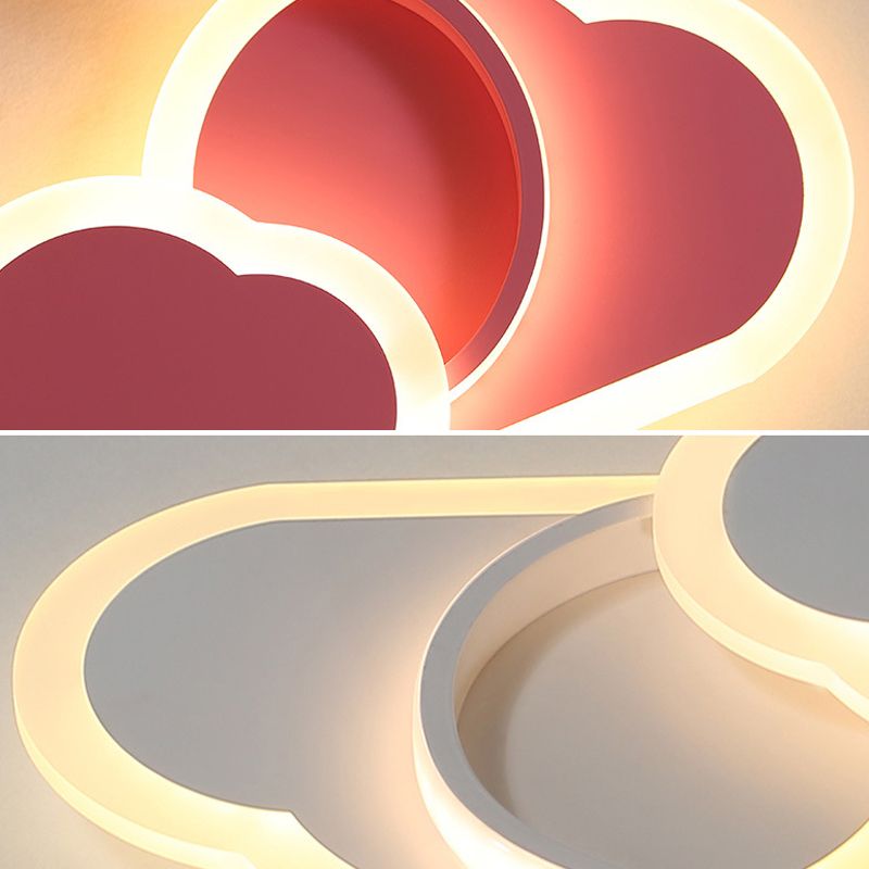 LED-kinderkamer acryl en metalen plafondverzonken kleurrijke wolkenpatroon inbouwverlichting