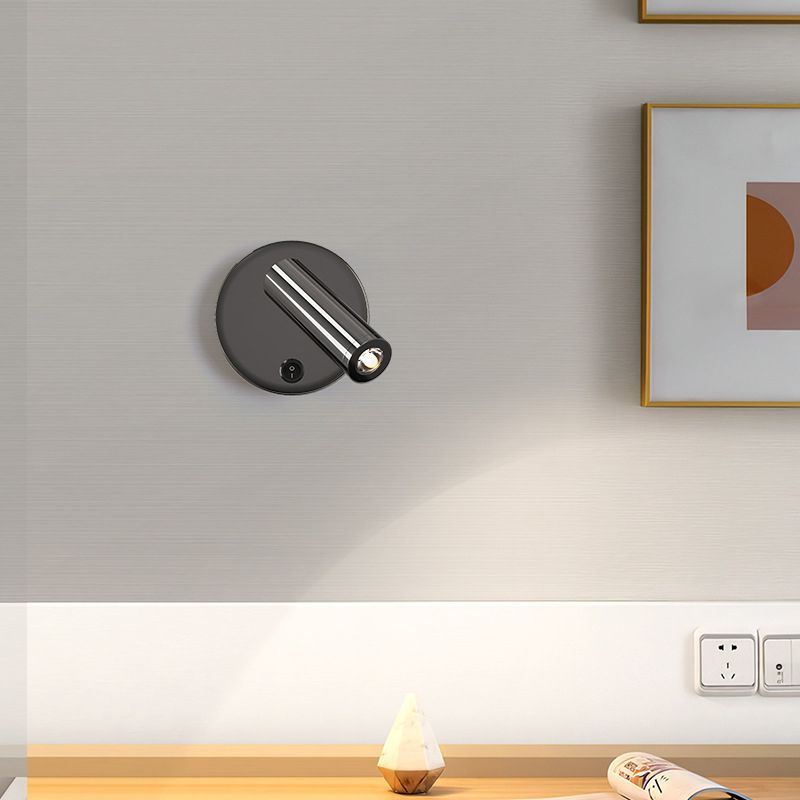 Cylinder Sconce Lights Simplicity Metal 2 Lights Wall Mounted Lights in Black