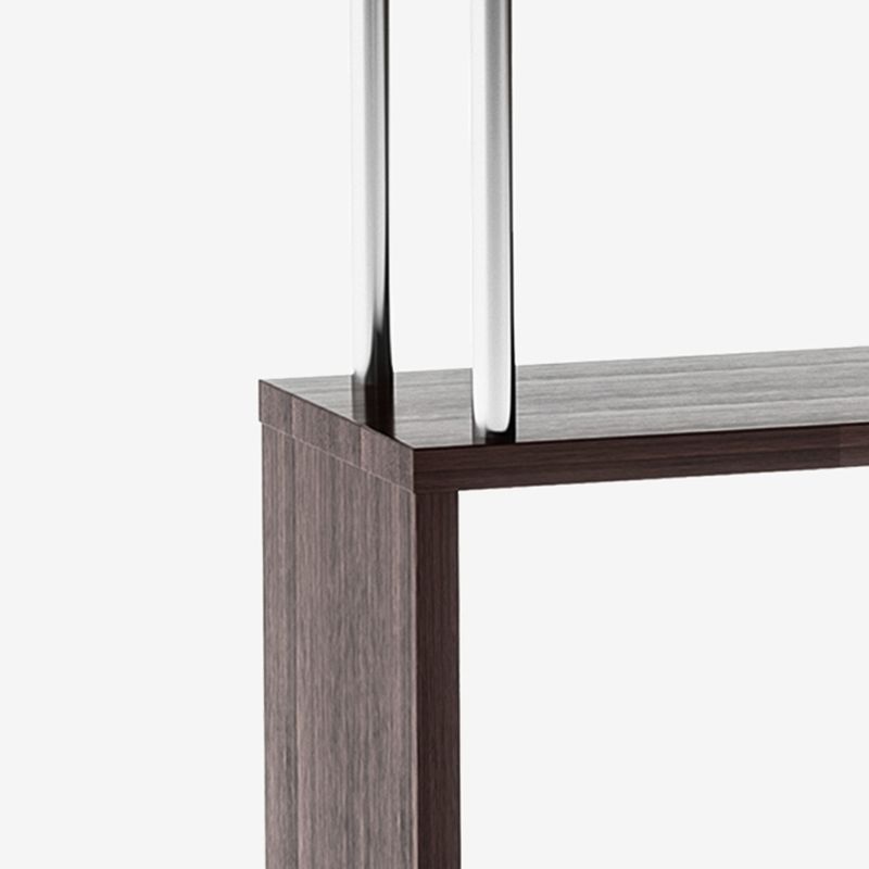11.81" Wide Engineered Wood Geometric Bookcase Contemporary Metal and Wood Bookcase