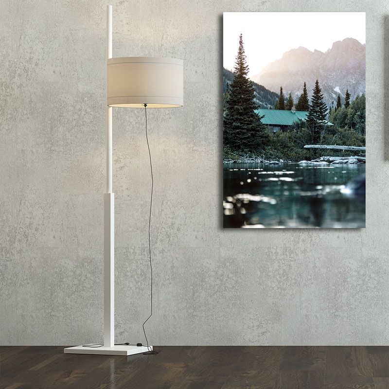 Lienzo decorativo para pared, diseño de río verde y casa de montaña, decoración de pared para el hogar