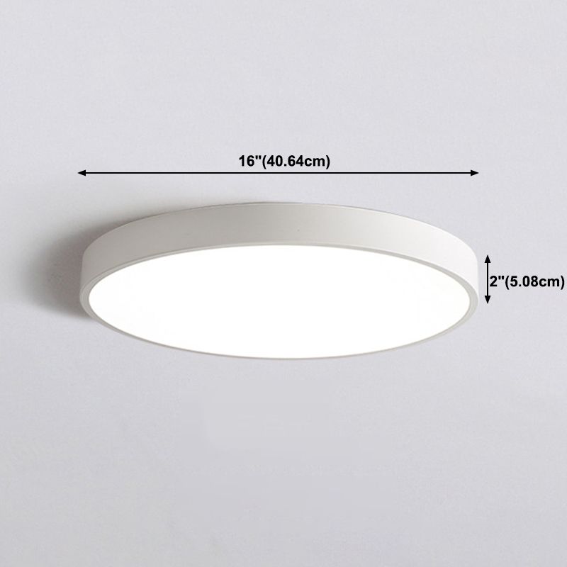 Ronde vorm LED-plafondarmatuur Macaron Eenvoudige woonkamer Acryl inbouwlamp