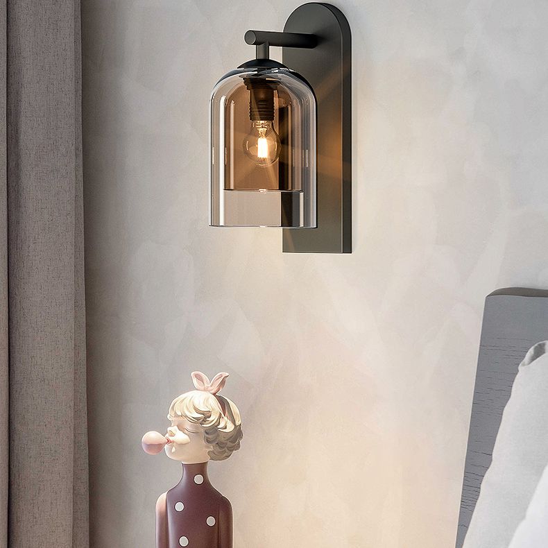Schattierte Leuchten Wandleuchte nordisch minimalistische Glas 1 leichte Leuchten für das Wohnzimmer
