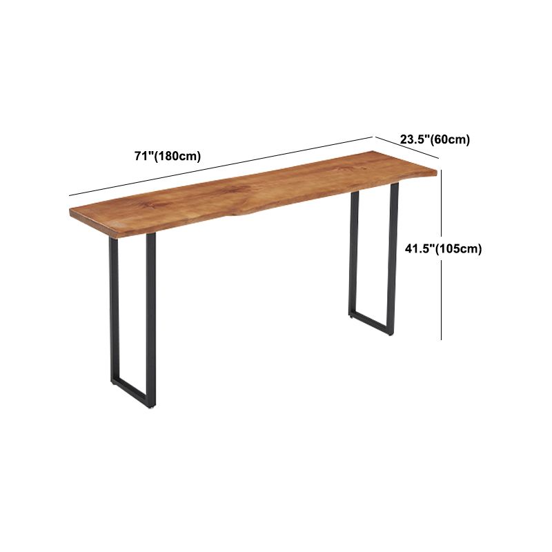 Industrial Solid Wood Bar Table Set 1/2/4/7 Pieces Counter Table with Backless Stools