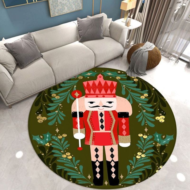 Pink Modern Indoor Rug Polyester Trojan Area Rug Washable Rug for Home Decor