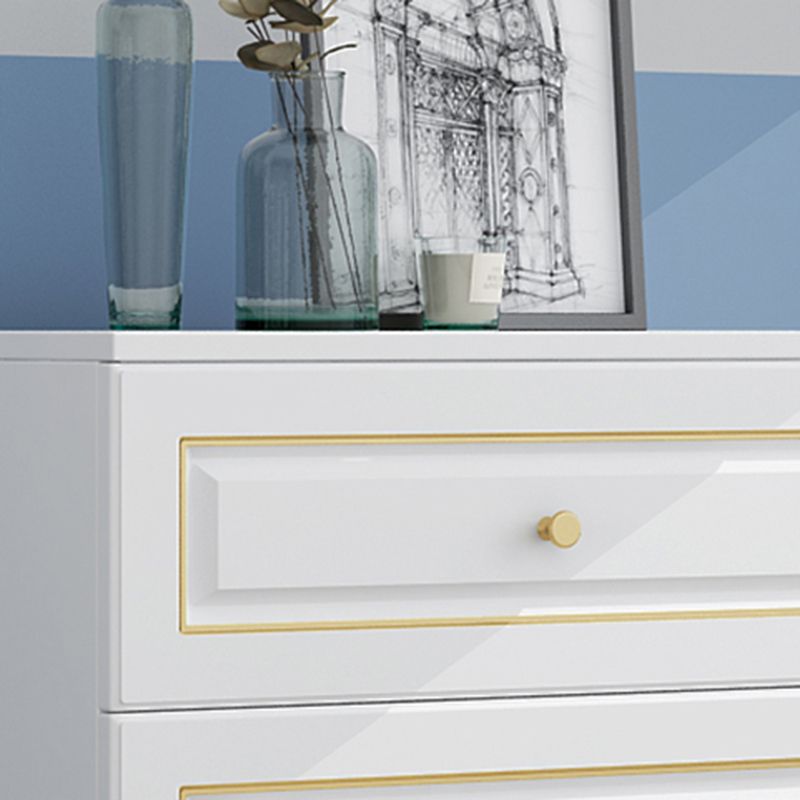 Contemporary Bedroom Storage Chest Wooden Vertical Chest with Drawers