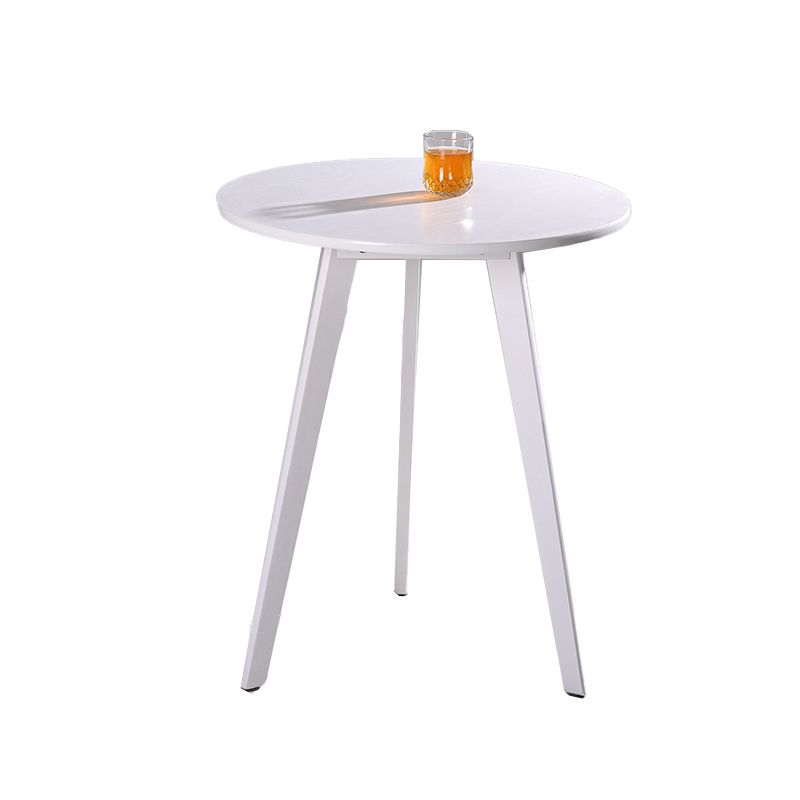 27.56" Tall Round Wood Side Table Contemporary Tri Pin End Table