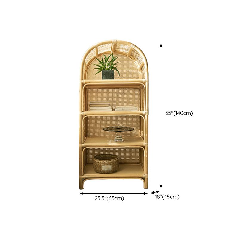 Contemporary Wooden Bookcase Closed Back Standard Bookshelf with Shelves