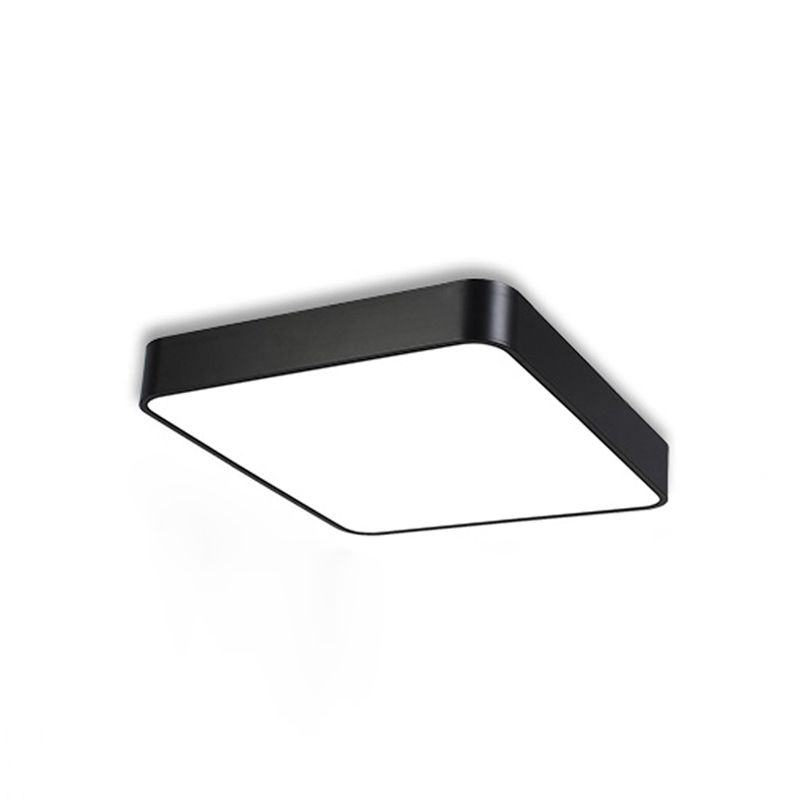 Schwarze, quadratische Deckenleuchte, schlichte LED-Deckenleuchte aus Aluminium