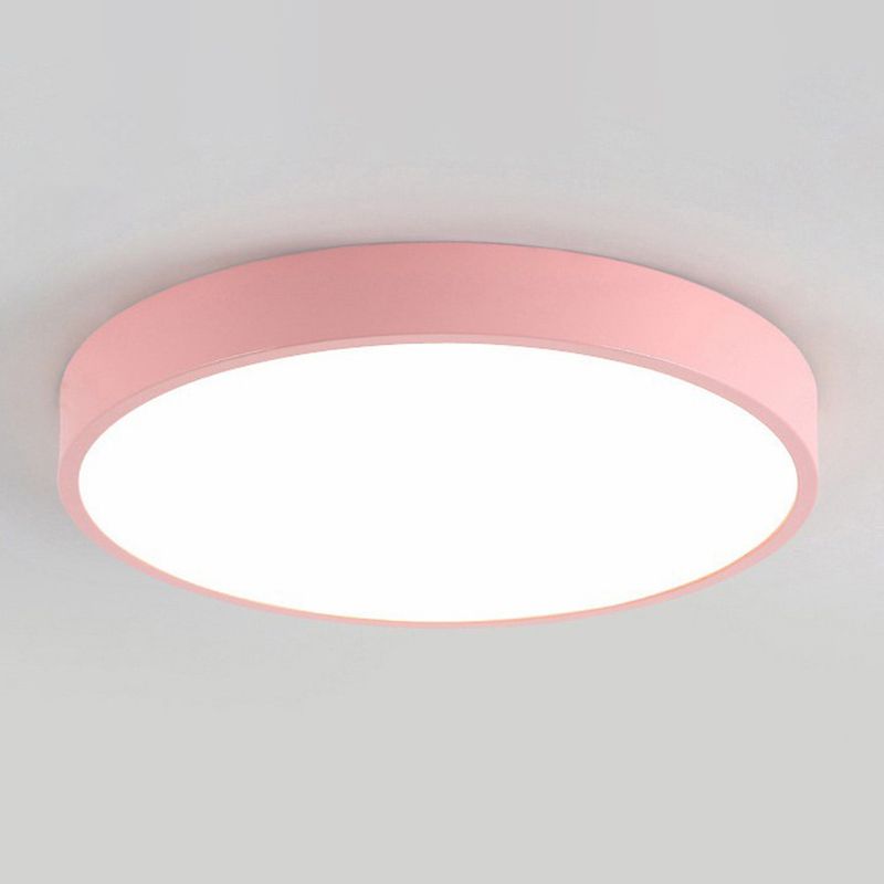 Minimalistische Macaron inbouw LED-lamp rond plafondarmatuur met acrylkap