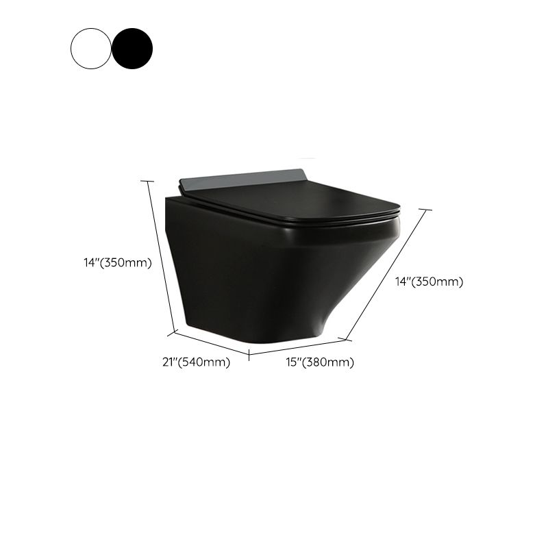 Wall Mount Flush Toilet One-Piece Toilet Contemporary Porcelain Toilet