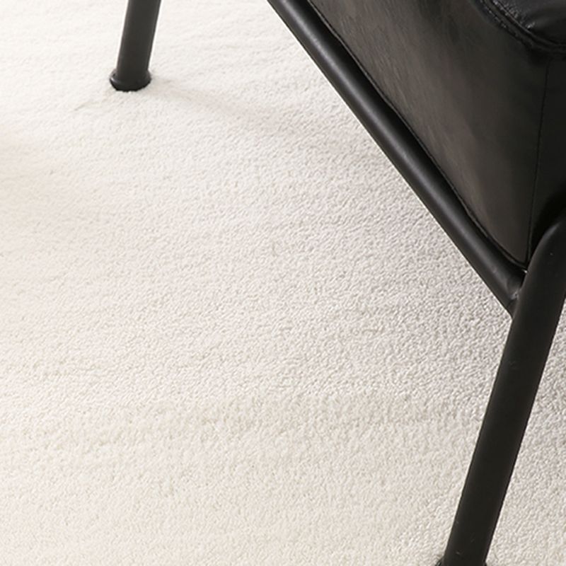 White Tone Nordic Rug Polyester Carpet Color Block Indoor Rug Non-Slip Backing for Living Room