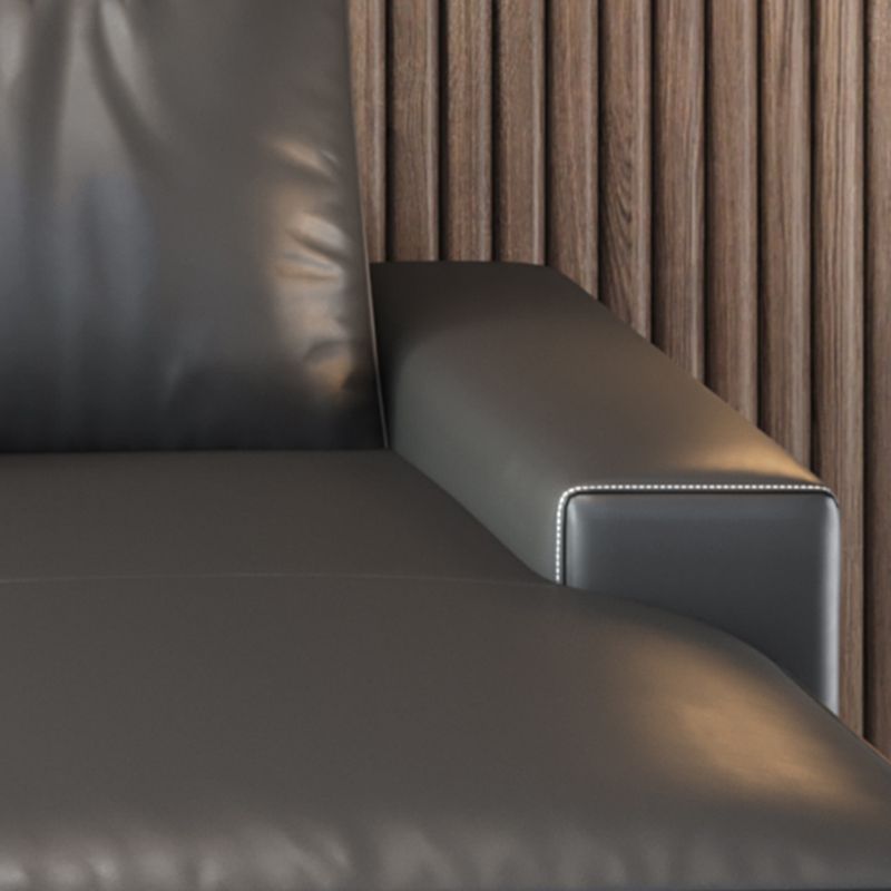 Dark Gray Removable Cushions Square Arm Sofa/Sectional for Living Room