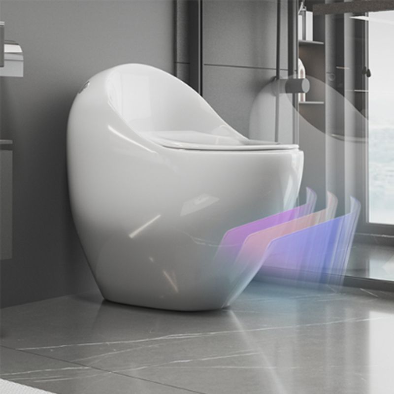 Contemporary Floor Mount Flush Toilet Siphon Jet Toilet Bowl for Washroom