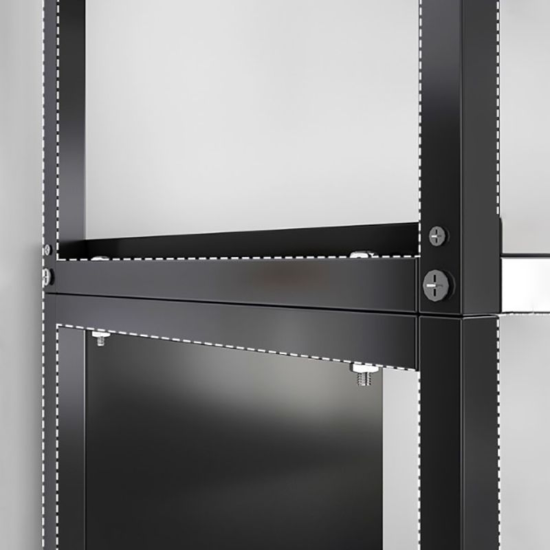 Open Back Shelf Bookcase Glam Vertical Bookcase for Study Room