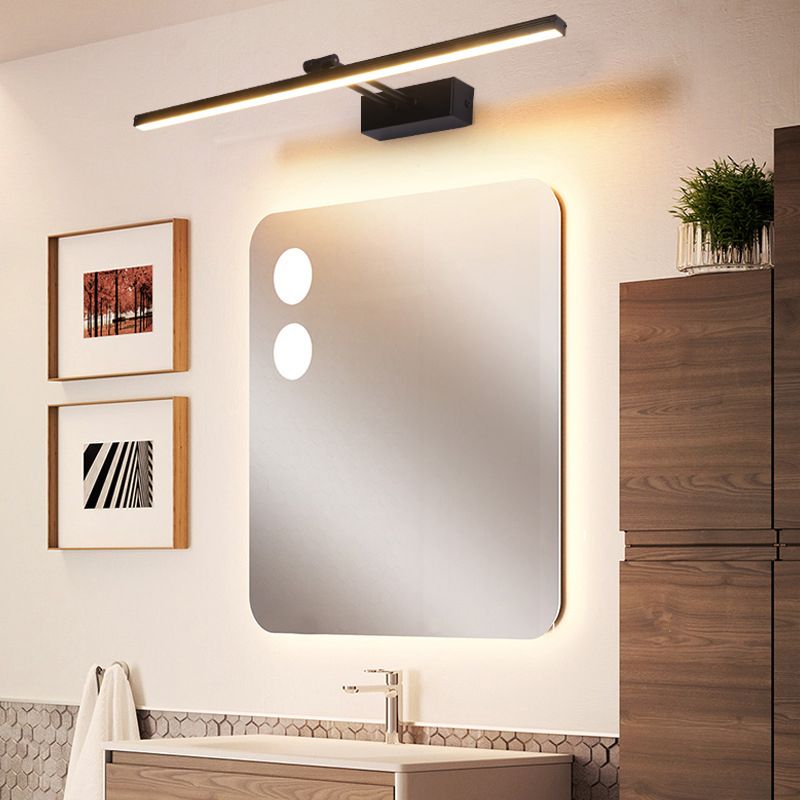 Metalen lineaire ijdelheid muur sconce moderne stijl 1 licht ijdelheid spiegellichten