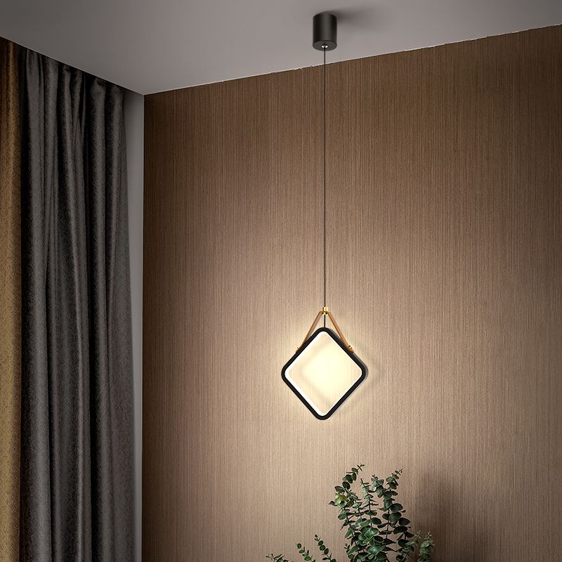 Kit de lumière suspendue linéaire moderne en métal 1-Light Pendant Light pour la chambre