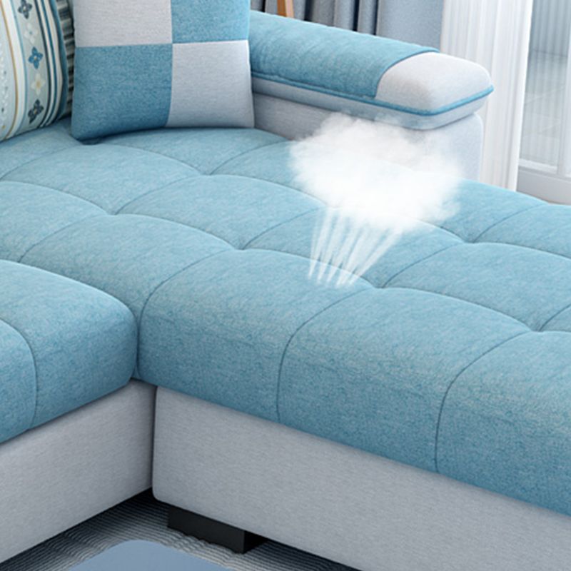 Modern Square Arm Sectionals 106.3"L x 57"W x 35.43"H High Back Sofa with Storage