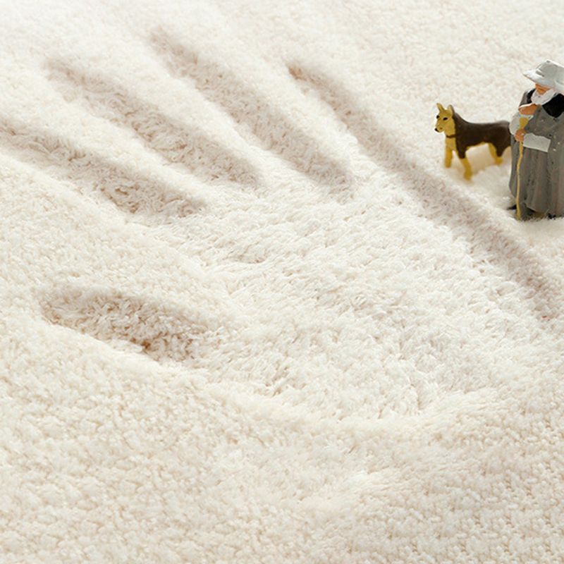 White Causal Rug Polyester Graphic Indoor Rug Washable Area Rug for Sitting Room