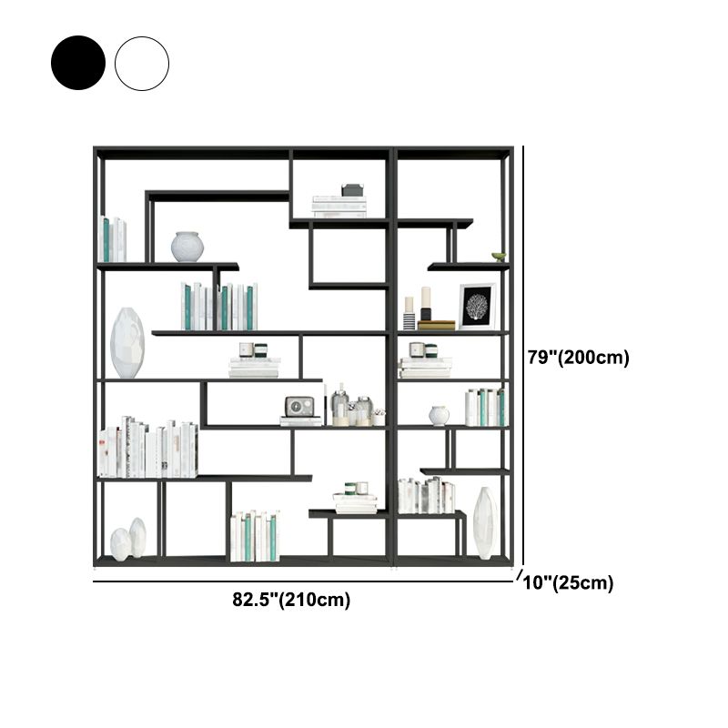 Industrial Metal Etagere Bookshelf Open Iron Bookshelf for Home Office