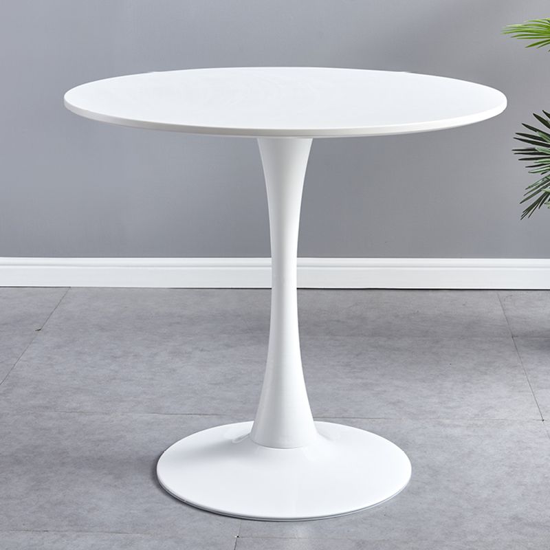 Round Modern Style Solid Wood Dining Table Dining Furniture with Tulip Base