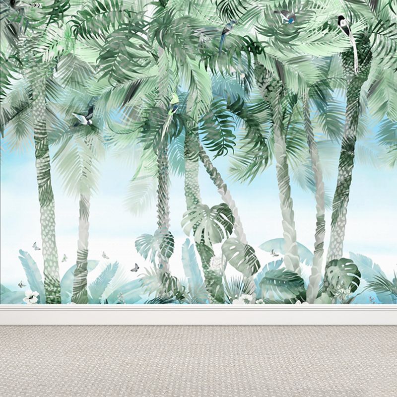 Green Palm Trees Wall Mural Botanix Tropical Moisture Resistant Wall Covering for Home