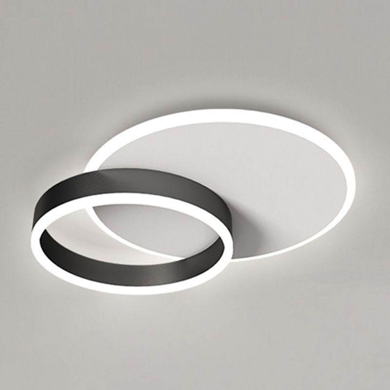 Lámpara LED negra de montaje empotrado, luz de techo de estilo moderno para sala de estar y dormitorio