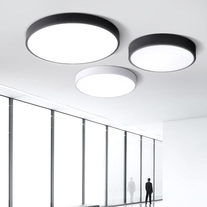 Runde, bündige Acryl-Deckenleuchten im modernen Stil, 1-flammige Einbauleuchten