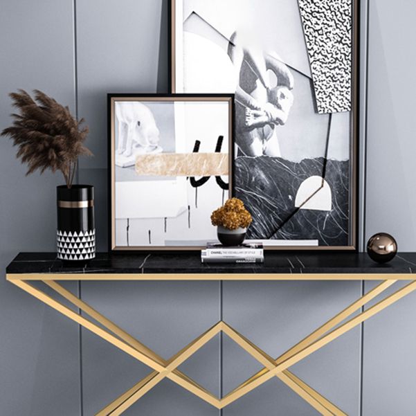 Modern Rectangle Console Accent Table Antique Finish Console Sofa Table