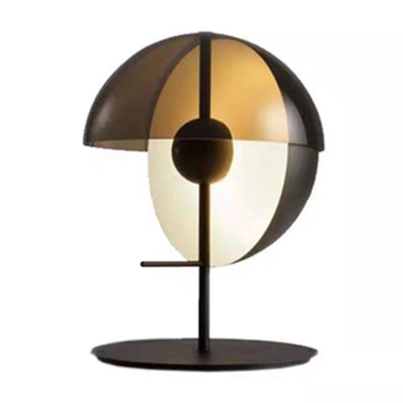 Post-modern Style Simplicity Glass Table Lamp Hemisphere Creative Lighting Fixture for Bedroom