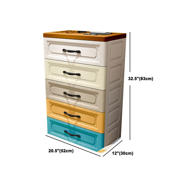 Contemporary Wardrobe Closet with Drawer Plastic Wardrobe Cabinet